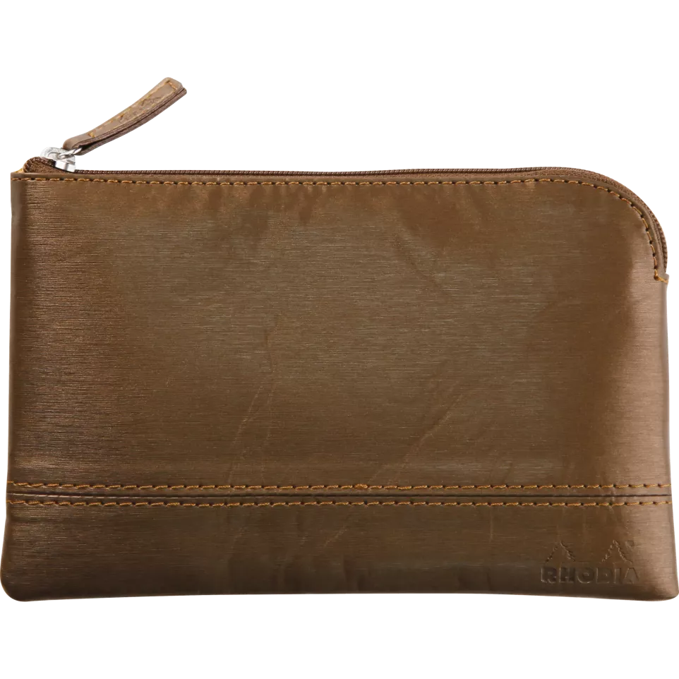 Rhodiarama etui met rits S brons-/ St.