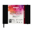 Rhodia Touch Watercolor Book, papier 100% coton grain satiné 300g - A5 paysage, 40 pages/ Pce