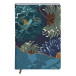 K3 blue, Carnet rembordé rigide A5 14,8x21 cm, 160 pages, pochette à soufflet au dos, marque-page, ligné, ass./ Pce