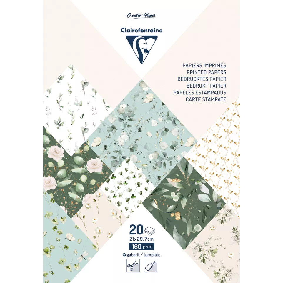 BLOC A4 20F imprimees, Romantique-/ Pc.