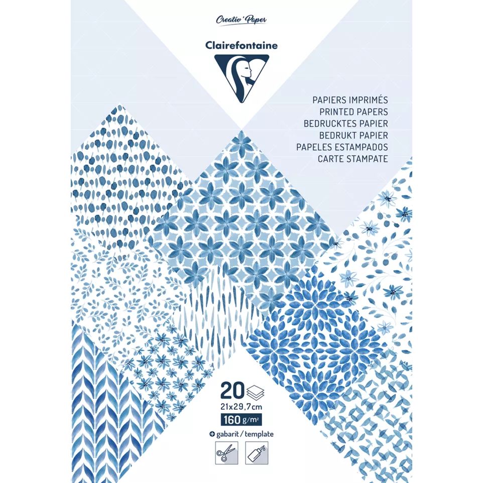 BLOC A4 20F imprimee-s, Shibori...