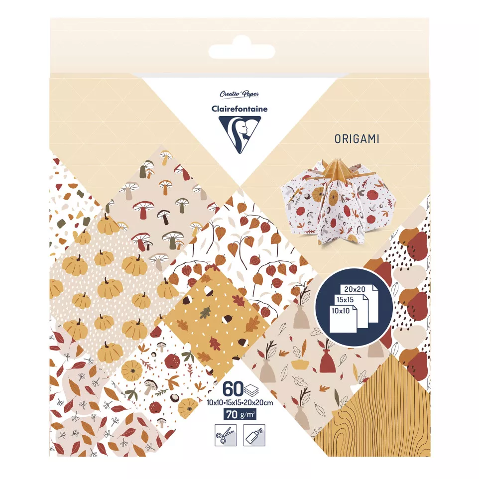 ORIGAMI, Pack 60S 3 sizes, Autumn/ Pc.