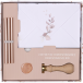 COFFRET DE CORRESPONDANCE, 20 enveloppes imprimées C6 Pollen + cire + manche + pastille, Eucalyptus/ Pce