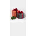 Set 2 vierkante dozen 26x26x32,5 cm-tes cadeaux carrées/ St.