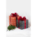 Set 2 vierkante dozen 26x26x32,5 cm-tes cadeaux carrées/ St.