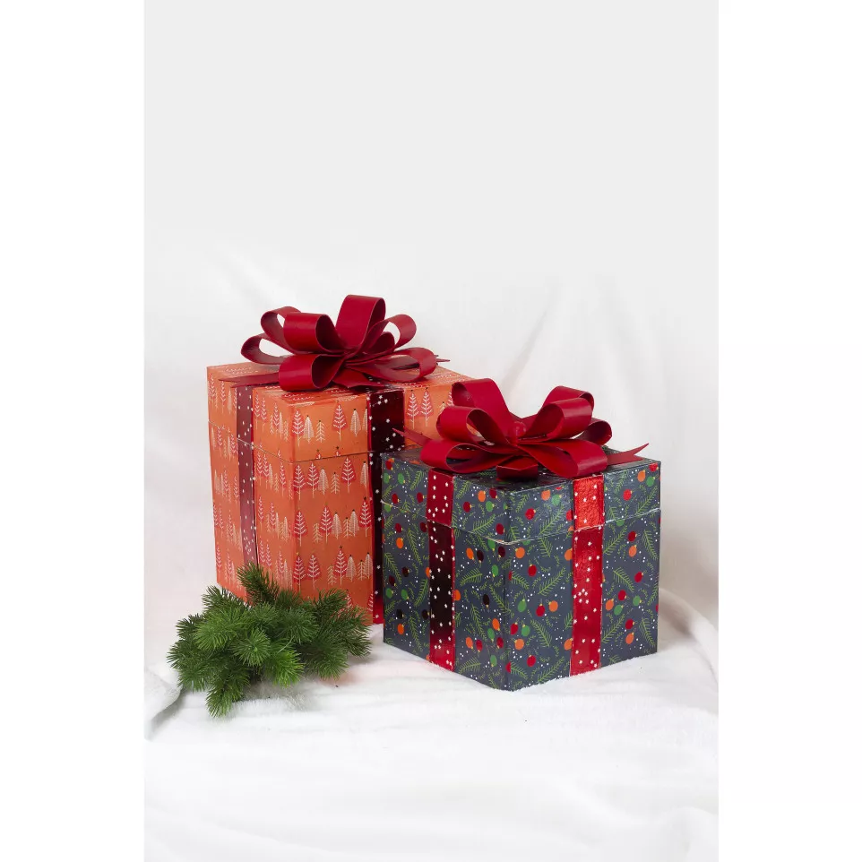 Set 2 vierkante dozen 26x26x32,5...