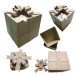 Set 2 vierkante dozen 26x26x32,5 cm-tes cadeaux carrées/ St.