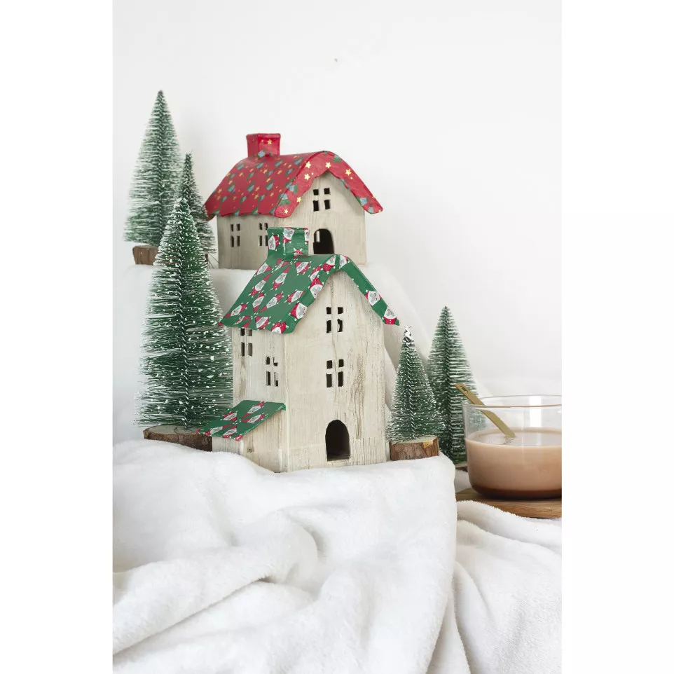 Tall Village House/ Pc.