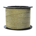 18 ribbons 10mx10mm-Glit. Gold/silver/B/ Pc.