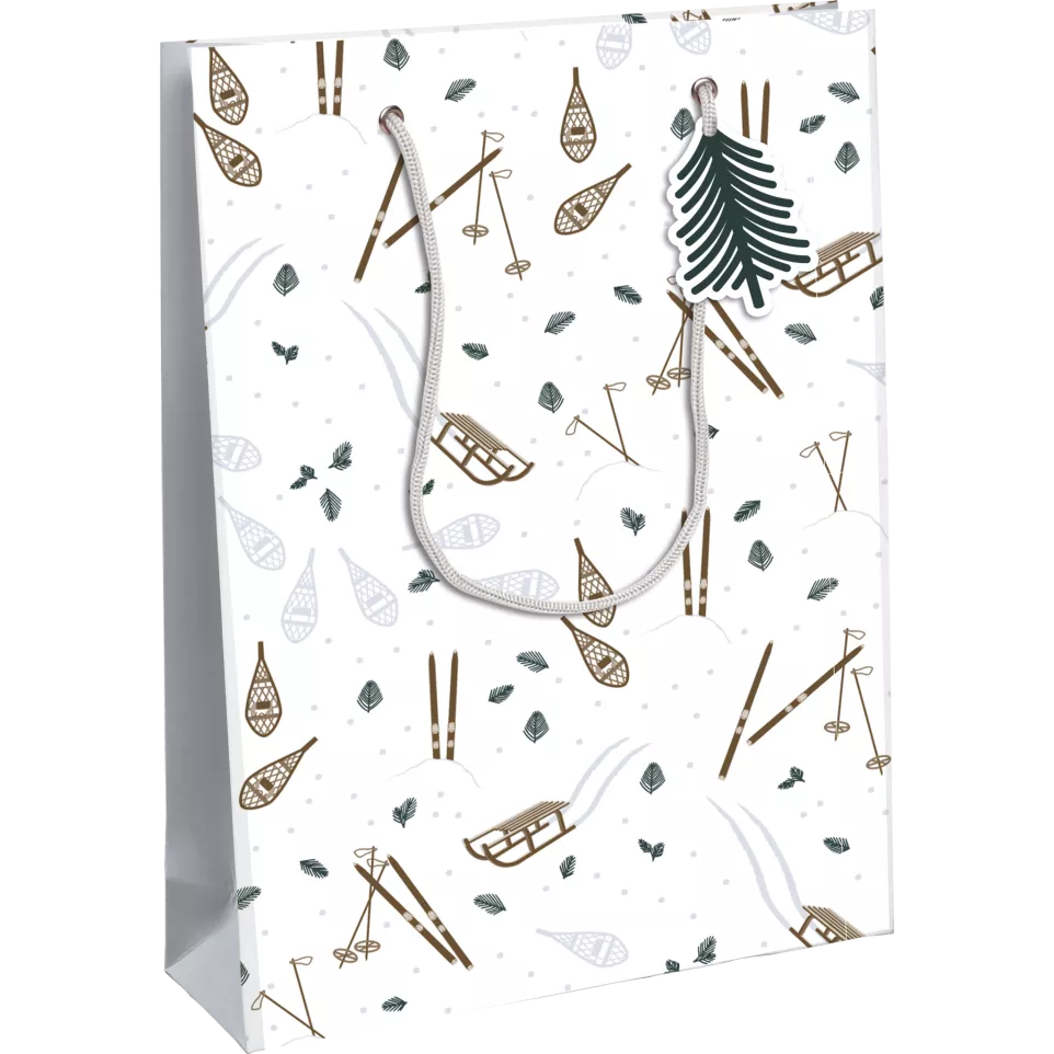 Winter geschenktas L 26,5x14x33-/ St.