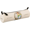 Ast4 Crayonnés sous la loupe Trousse en PU Ø6x21 cm, blanc/ Pce
