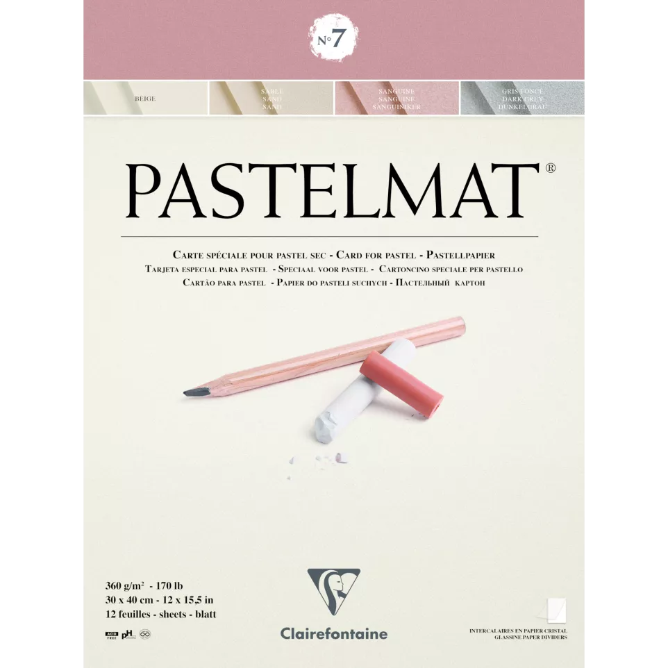 Pastelmat bloc collé 12F 30x40cm...