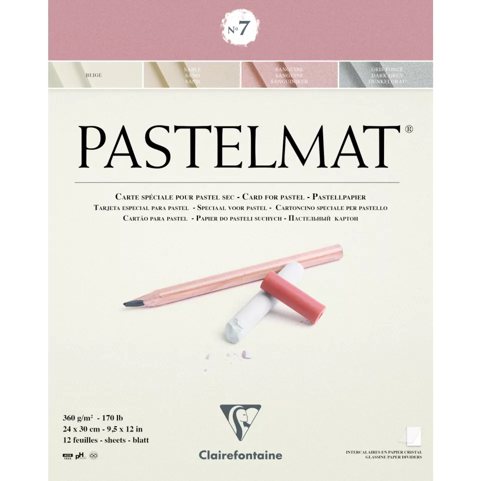 Pastelmat bloc collé 12F 24x30cm...