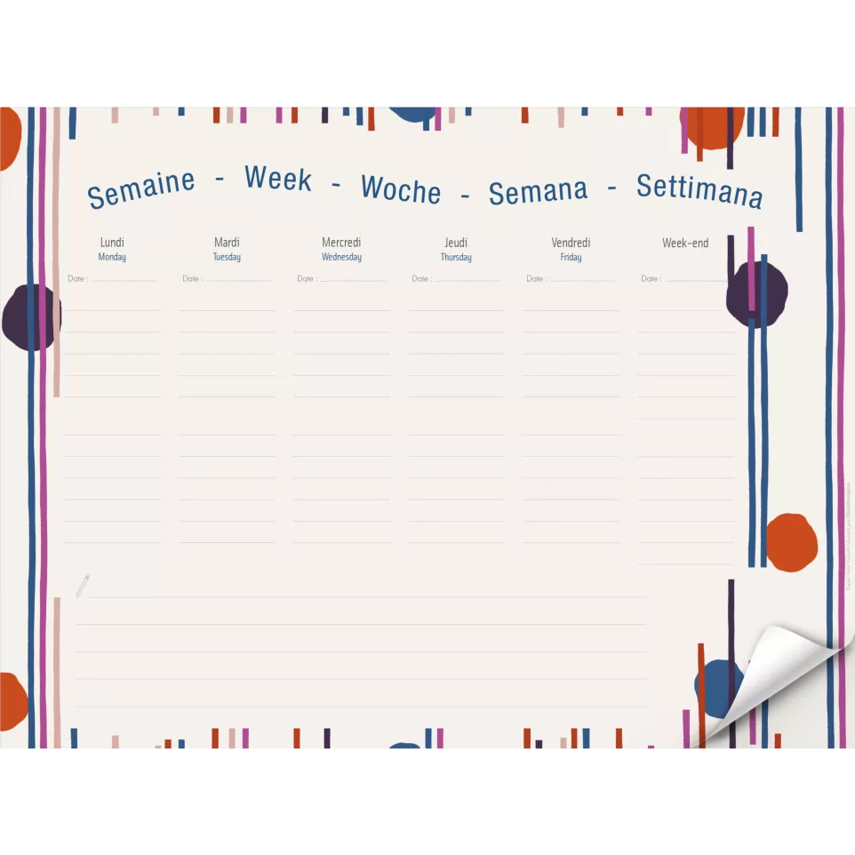 Punchy weekplanner 55bl 30x40cm-/ St.