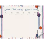 Punchy weekplanner 55bl 30x40cm-/ St.