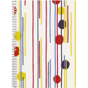 Punchy line, Cahier reliure intégrale, A4 - 21 x 29,7 cm, 100 pages, Q.5x5, ass./ Pce