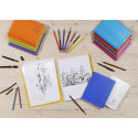 Carnet dessin/croquis Koverbook reliure intégrale enveloppante A5 100 pages papier blanc 125 g couverture polypropylène transpar