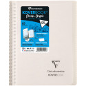 Carnet dessin/croquis Koverbook reliure intégrale enveloppante A5 100 pages papier blanc 125 g couverture polypropylène transpar