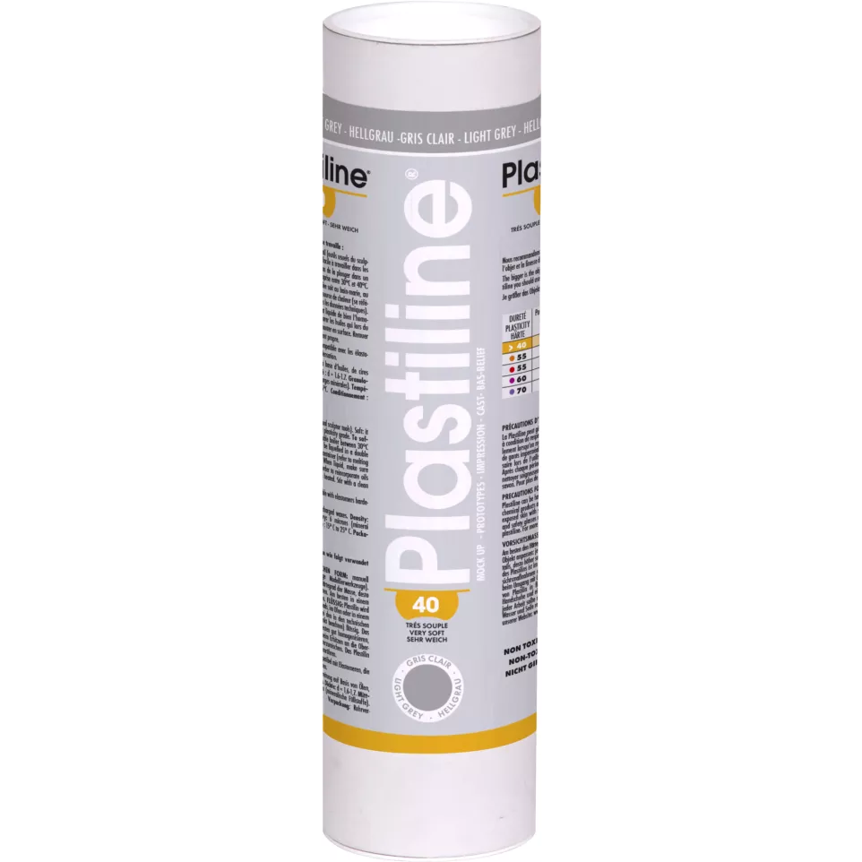 Plastiline 1kg hardh. 40 Lichtgrijs-/...
