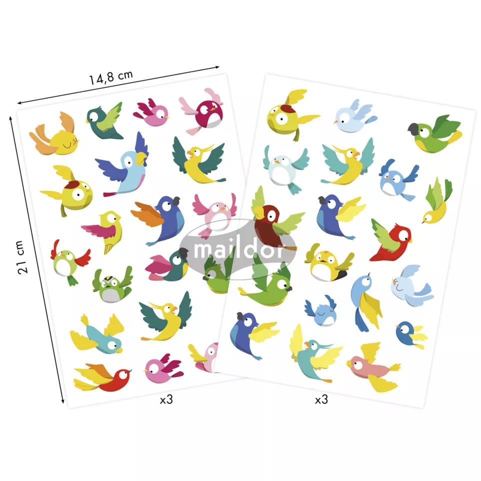 Baby, Sach 6 pl 14,8x21cm, Oiseaux/ Pce