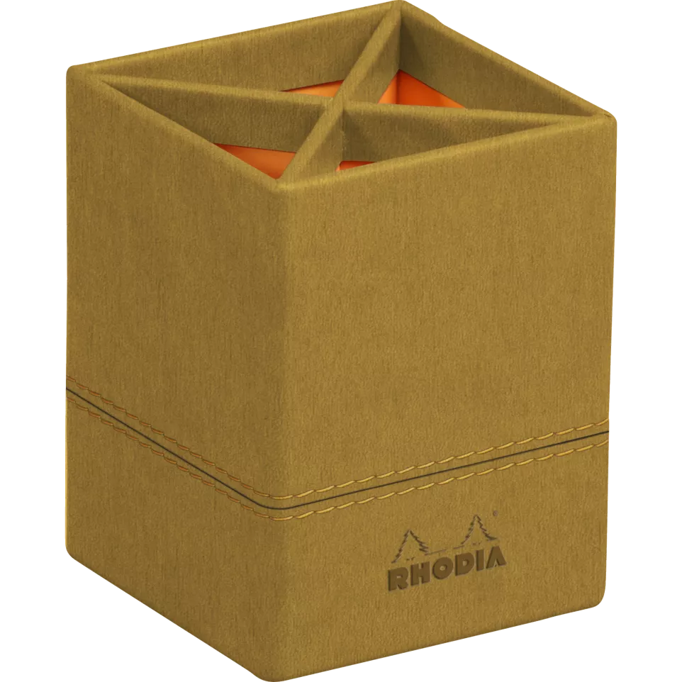 Rhodiarama pennenhouder 8x8x11 goud-/...