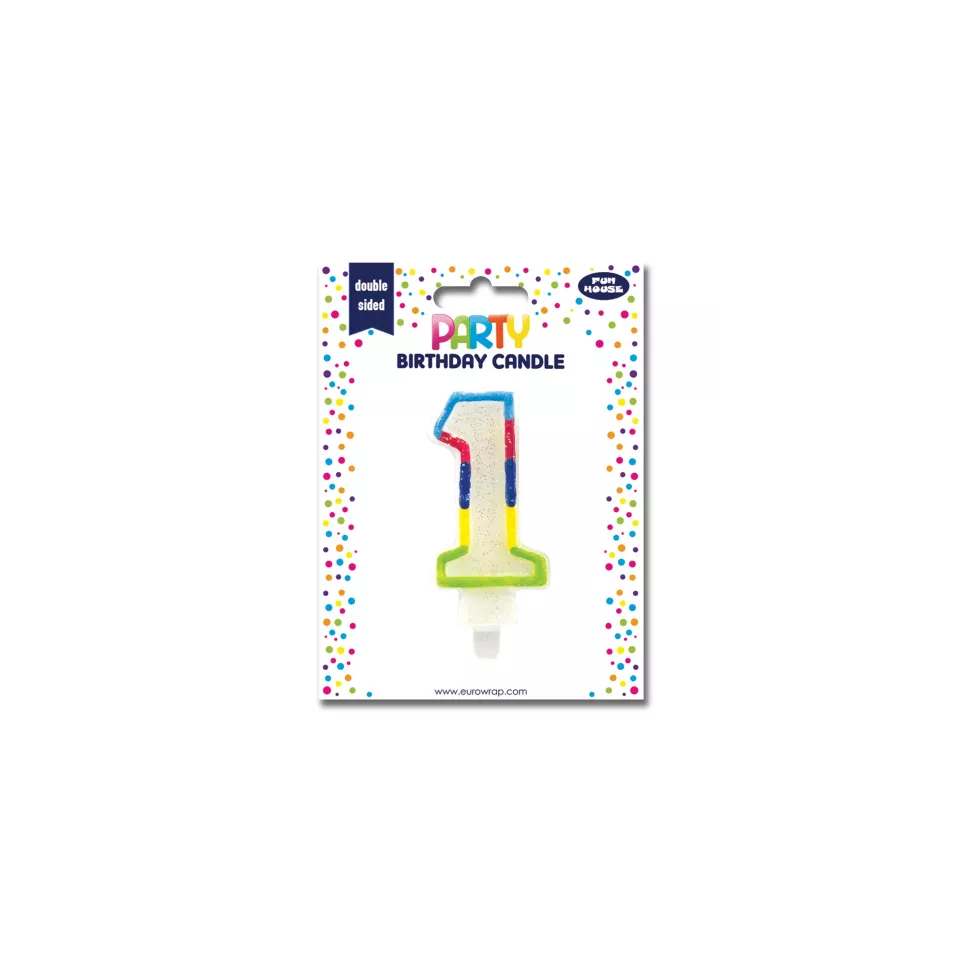 Kaars Cijfer 1-/ St.