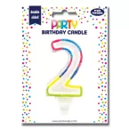 2ND BIRTHDAY CANDLE 6'S/ Pc.