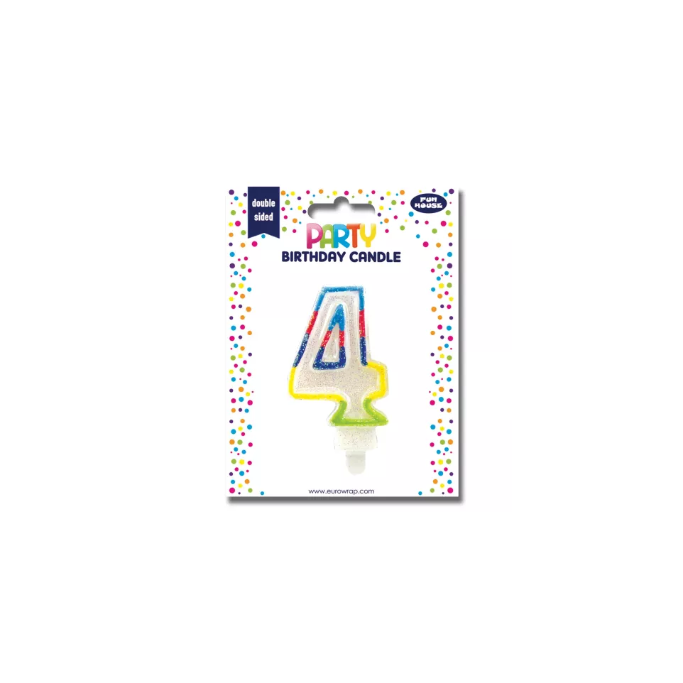Bougie chiffre, 4/ Pce
