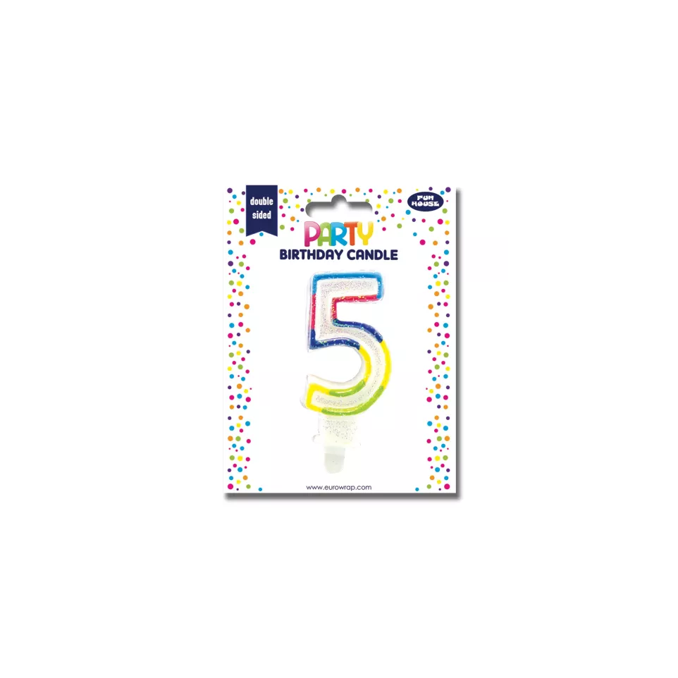 5TH BIRTHDAY CANDLE 6'S/ Pc.