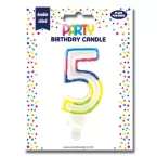 5TH BIRTHDAY CANDLE 6'S/ Pc.