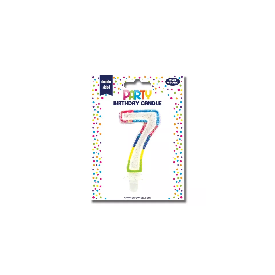 Bougie chiffre, 7/ Pce