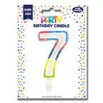 7TH BIRTHDAY CANDLE 6'S/ Pc.