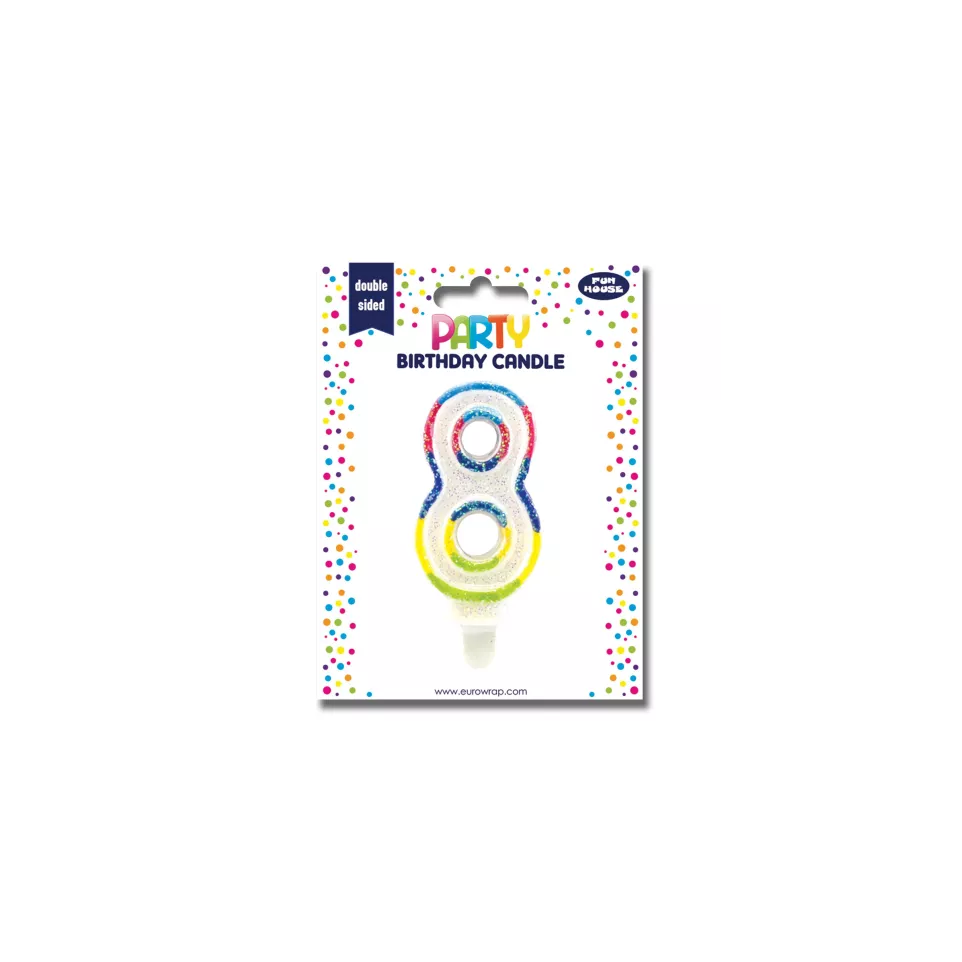 Kaars Cijfer 8-/ St.