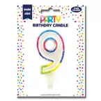 Kaars Cijfer 9-/ St.