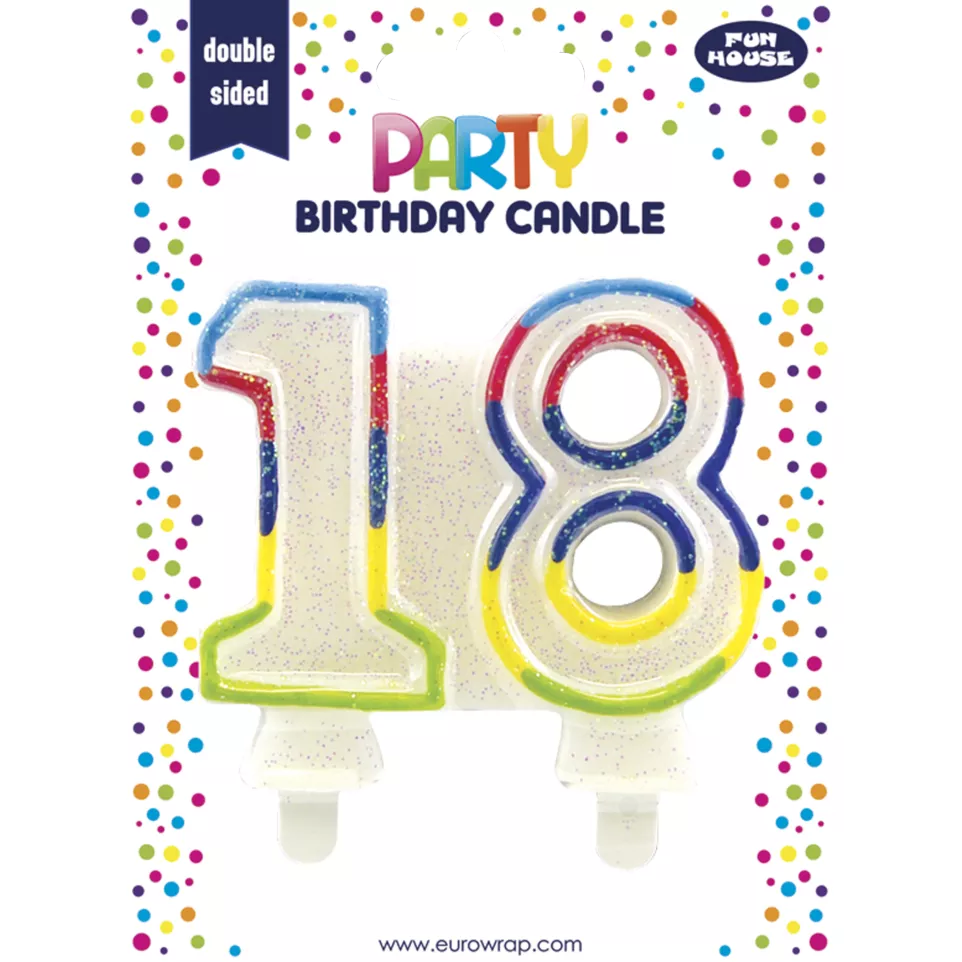 Kaars Cijfer 18-/ St.