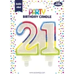 Kaars Cijfer 21-/ St.