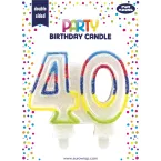 40TH BIRTHDAY CANDLE 6'S/ Pc.