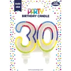 30TH BIRTHDAY CANDLE 6'S/ Pc.