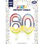 60TH BIRTHDAY CANDLE 6'S/ Pc.
