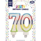 70TH BIRTHDAY CANDLE 6'S/ Pc.