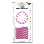 Set de 36 bougies roses pour gâteau/ Pce
