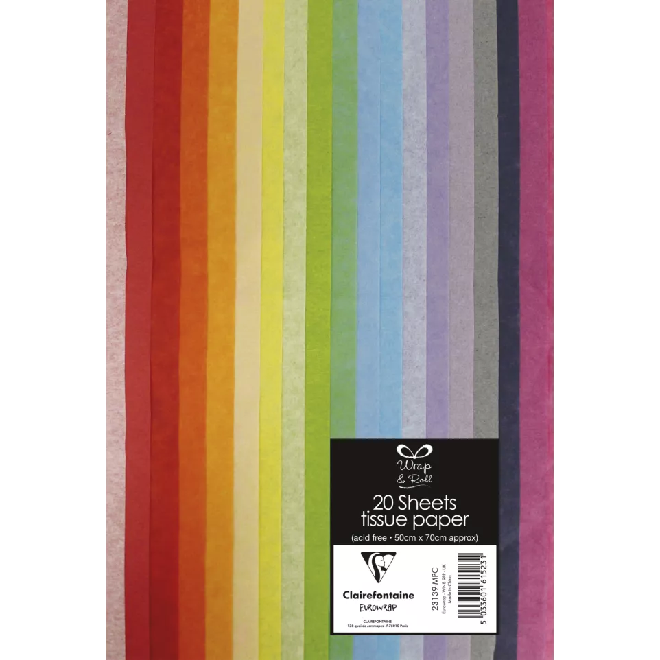 20PK MULTI-COL TISSUE PAPER 72/ Pc.