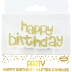 HB GLITTER CANDLE GOLD 6'S/...