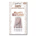 ROSE GOLD MET CANDLE SET 6S/ Pc.