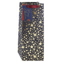 Etoiles or, sac bout-eille 12,7x9x35,5 cm/ Pce