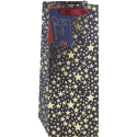 Etoiles or, sac bout-eille 12,7x9x35,5 cm/ Pce
