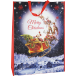 Père Noël en vol, sa-c polypro 50x18x72,5/ Pce