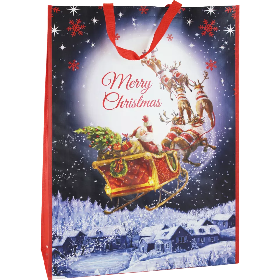 Père Noël en vol, sa-c polypro...