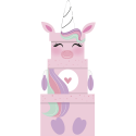 Licorne, set de 3 boites carrées-/ Pc.