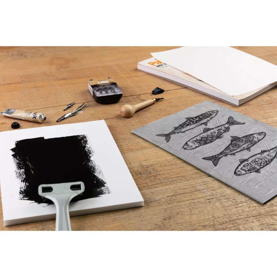 Coffret de linogravure./ Pce